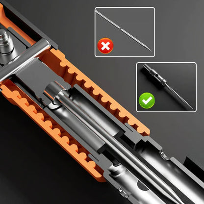 Professionele houtspijkerpistool — met sterke geluidsdemper voor bouw & werkplaats