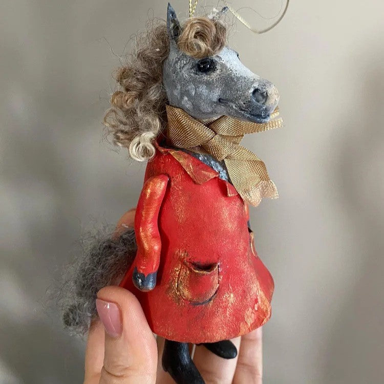 Handgemaakt Paarden Ornament van Gerecycled Papier