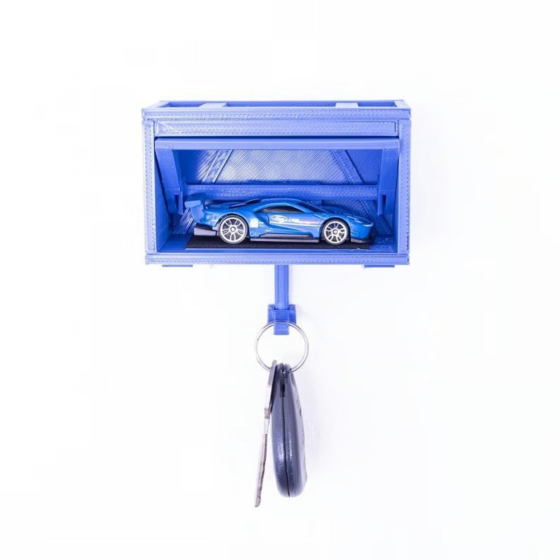 Autosleutelhanger in garagestijl — leuk en creatief sleutelopbergsysteem