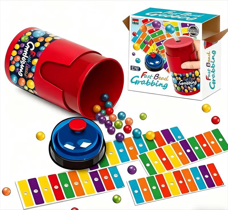 Kleurenmatch spel met kralen — snel, leuk en vol actie voor het gezin