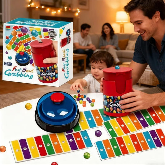 Kleurenmatch spel met kralen — snel, leuk en vol actie voor het gezin
