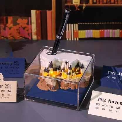 3D Hogwarts kasteel kalender — magisch kasteel met warm LED-licht