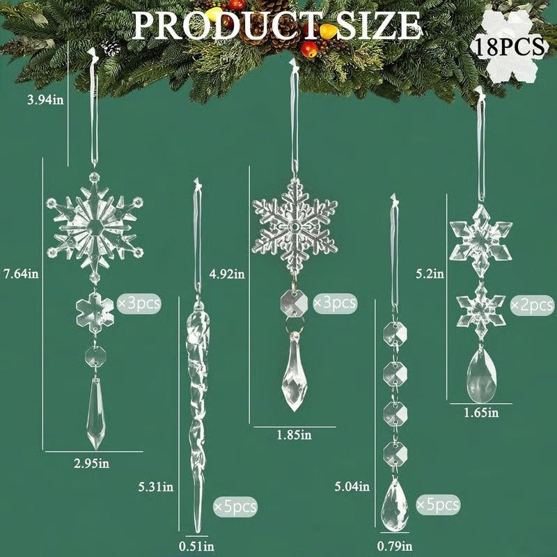 Kerstdecoratieset 18-delig — elegante glans voor elke kerstboom