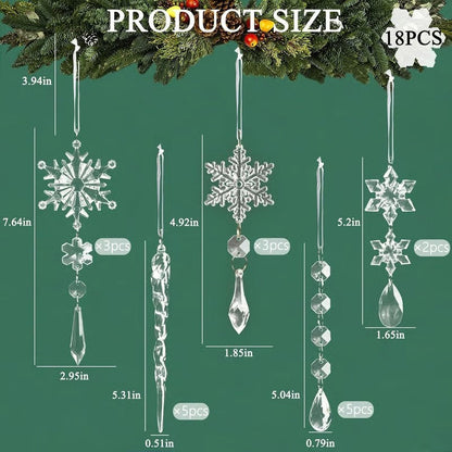 Kerstdecoratieset 18-delig — elegante glans voor elke kerstboom