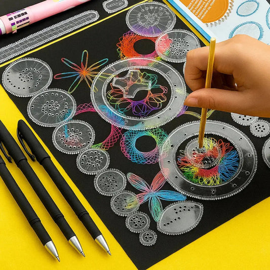 22-delige spiraalliniaar set – creatief tekenen met systeem