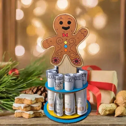 1+1 gratis | Houten kerstgeldhouder – Feestelijke cadeaumagie creëren