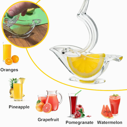 Citroensnijder in vogelvorm – compacte citruspers met gemakkelijke grip