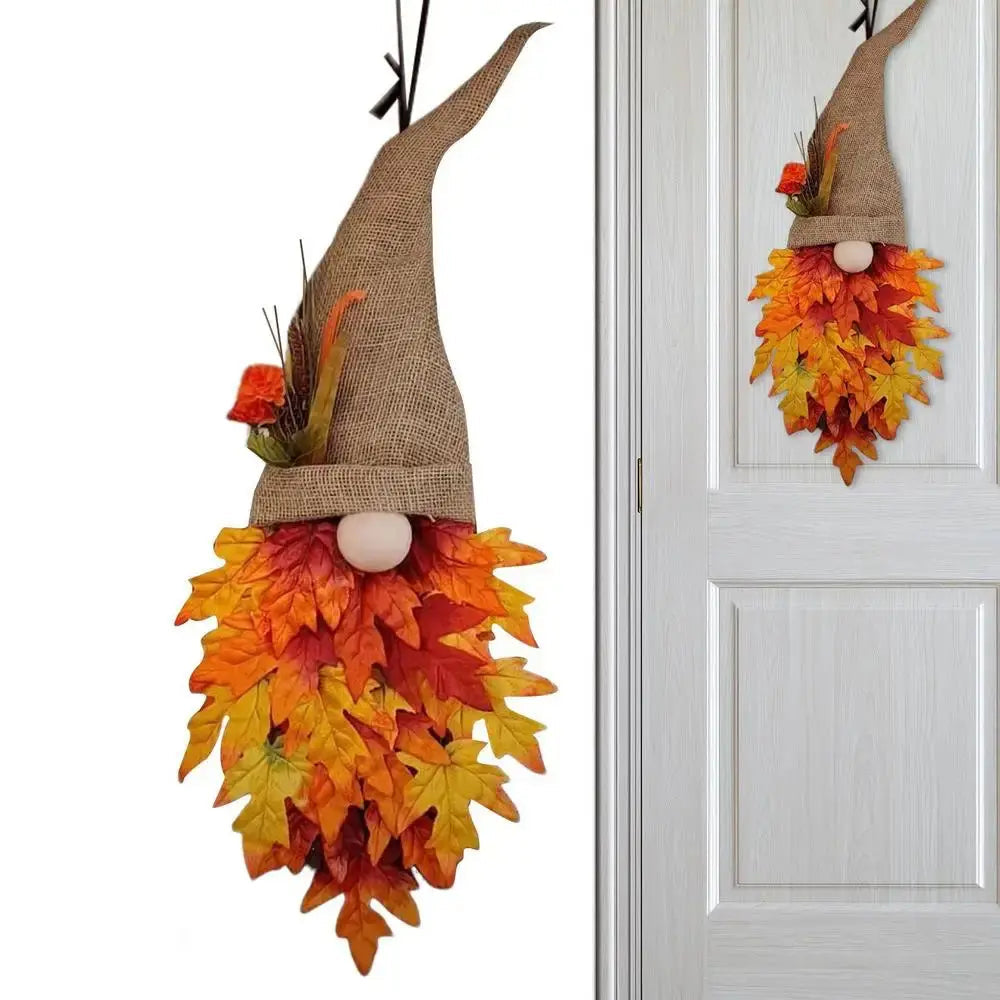 Esdoorn kabouter deurhanger – warme herfstknuffel voor je deur