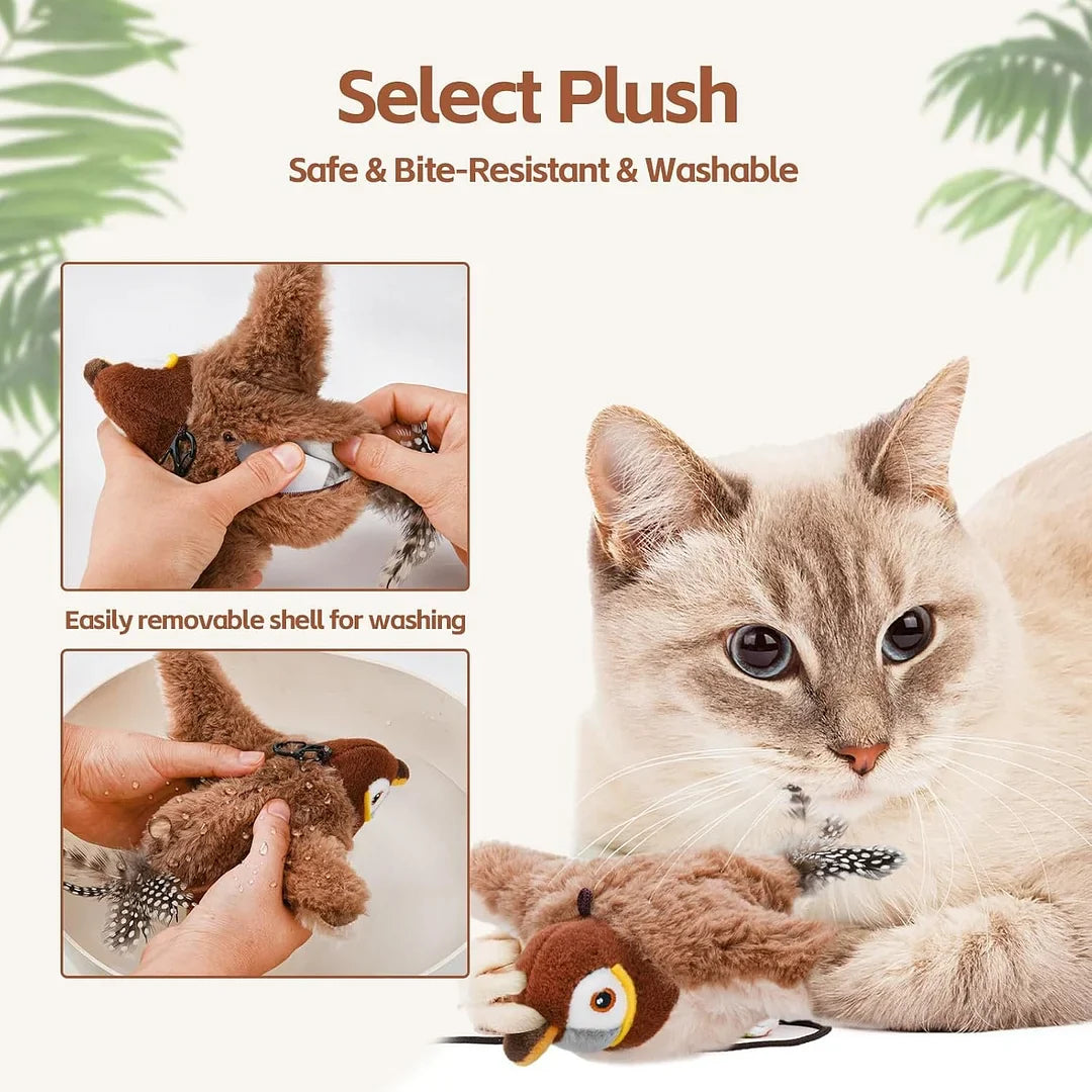 Kattenspeelgoed vogel — bevordert ook beweging bij te zware & luie katten