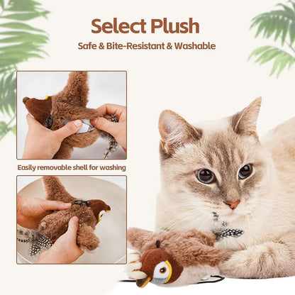 Kattenspeelgoed vogel — bevordert ook beweging bij te zware & luie katten