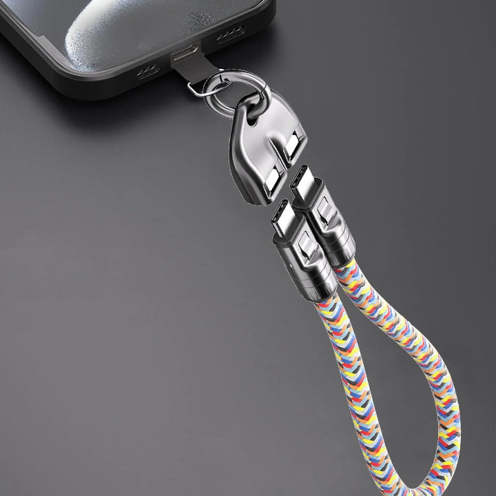 USB-C snel opladen telefoonkoord — koord en oplaadkabel in één