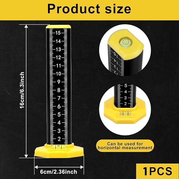 Precisiehoogtemeter — Magnetische basis met ingebouwde waterpassen