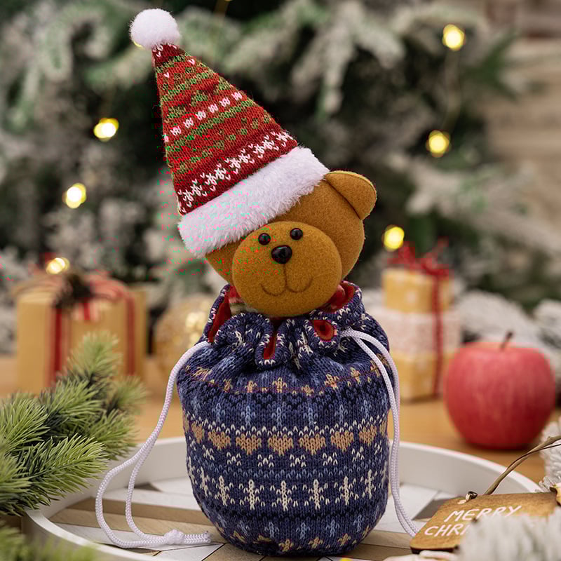 Gebreide poppen kerstzak — liefdevol & bijzonder cadeauidee