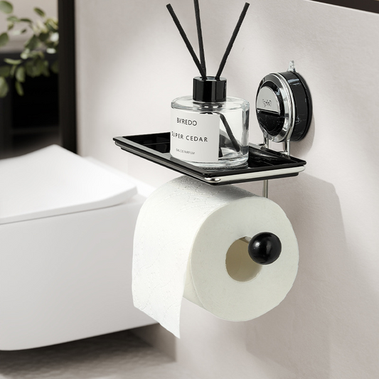 Toiletrolhouder zonder boren voor flexibele plaatsing