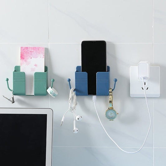 1+1 GRATIS | Muurhouder voor telefoon & afstandsbediening – Praktische 2-in-1 organizer