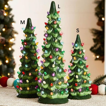 Kerstboom tafeldecoratie — sfeerverlichting volledig draadloos 3-delige set