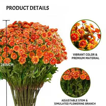 🏆Flash Sale⚡Artificial Outdoor Sunset Mums Flowers - UV resistant, Waterproof, Windproof Mivoza Deutschland