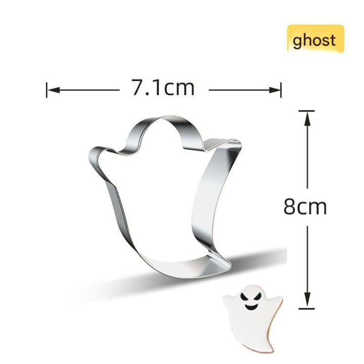 Grote Halloween Uitstekerset – 7-delige RVS Vormpjes voor Koekjes, Pannenkoeken & Fruit