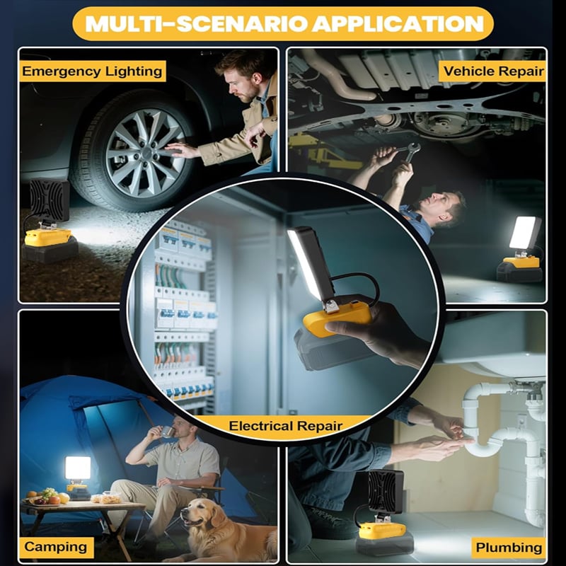 3000LM Cordless LED Work Light with charging Ports Mivoza Deutschland