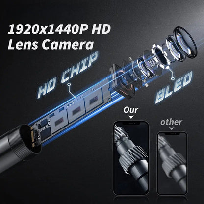 Waterdichte Inspectiecamera – HD Endoscoop met 5m Kabel