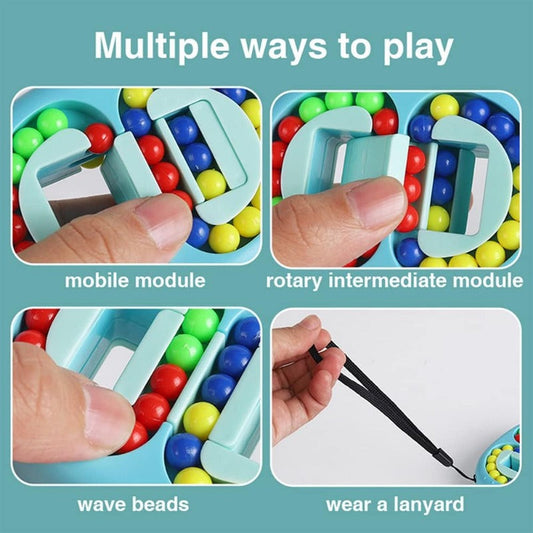 Draaiende bonen fidget puzzel — bevordert logica & kleurperceptie