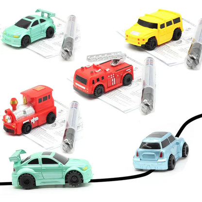 Creatief raceauto speelgoed met baan sensor