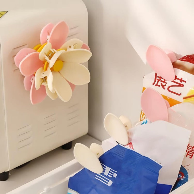 Magnetische bloemclip — stijlvolle organisatie en verse snacks