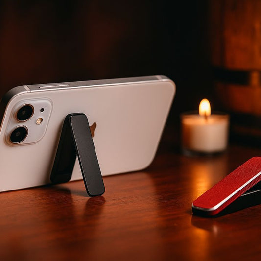 Slanke zelfklevende telefoonhouder voor eenvoudig handsfree gebruik