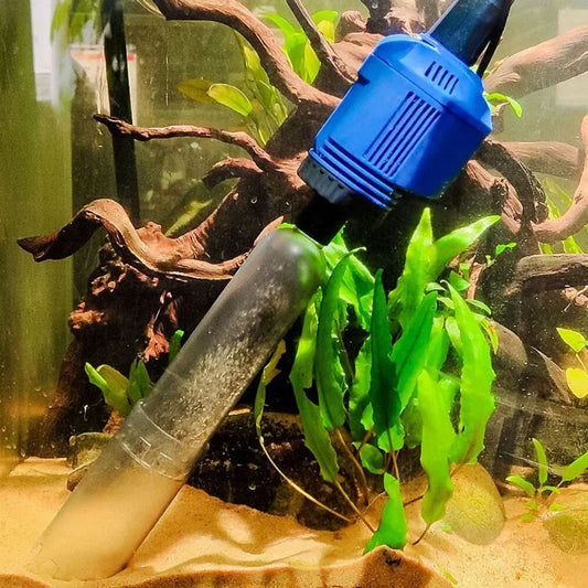Elektrische aquariumstofzuiger — verwijdert grondig vuil en voedselresten