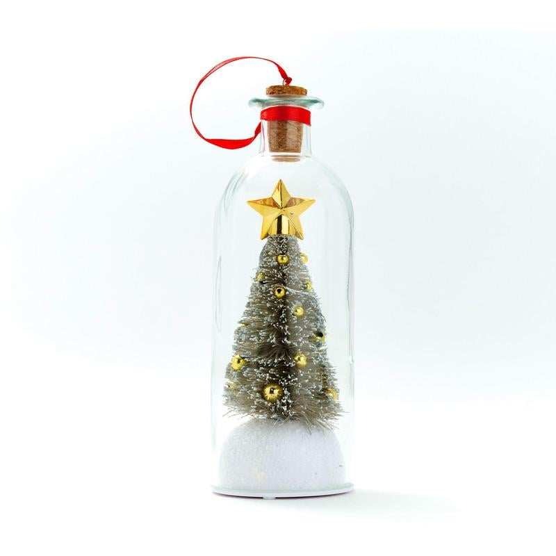 Kerstboom met bericht in een fles — geef een persoonlijk bericht cadeau