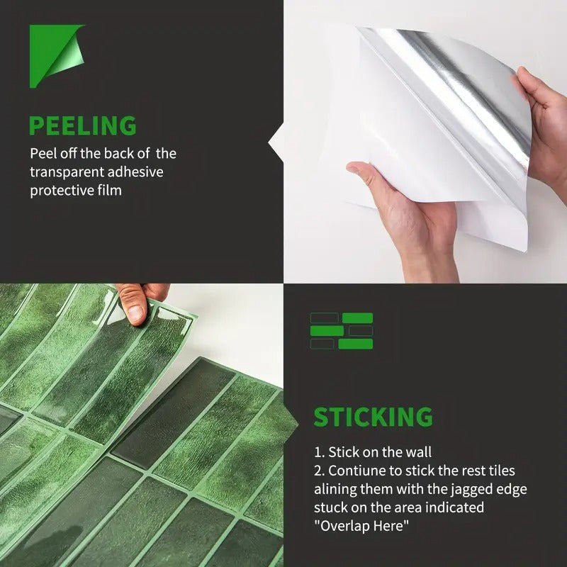 3D muurstickers tegels — betaalbaar alternatief voor tegelinstallatie