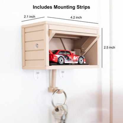 Autosleutelhanger in garagestijl — leuk en creatief sleutelopbergsysteem