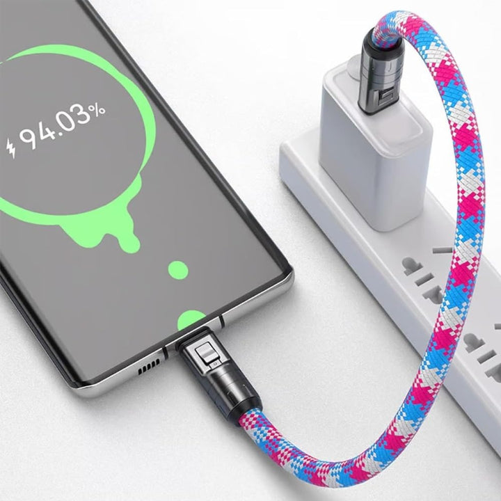 USB-C snel opladen telefoonkoord — koord en oplaadkabel in één