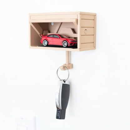 Autosleutelhanger in garagestijl — leuk en creatief sleutelopbergsysteem