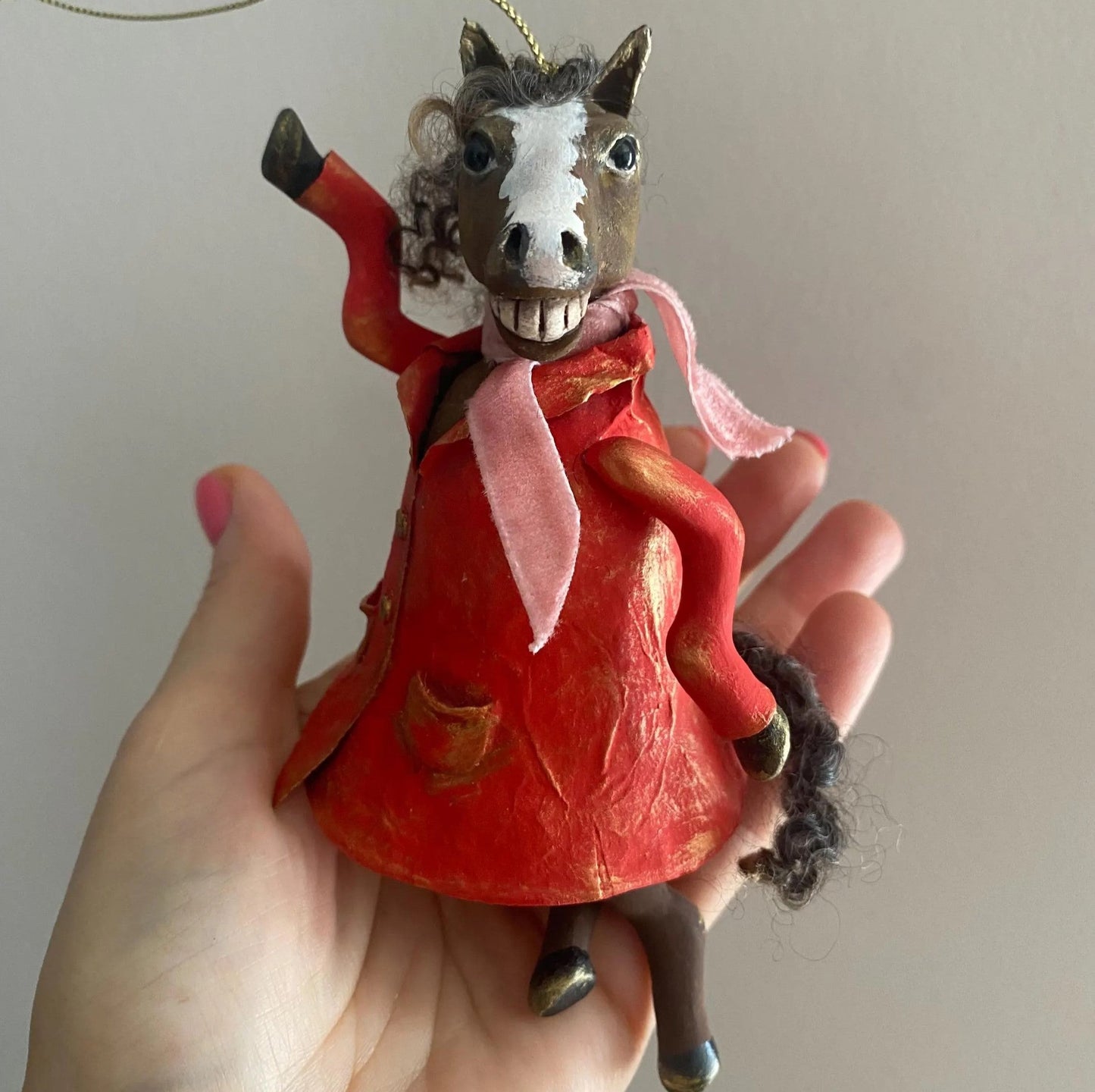 Handgemaakt Paarden Ornament van Gerecycled Papier