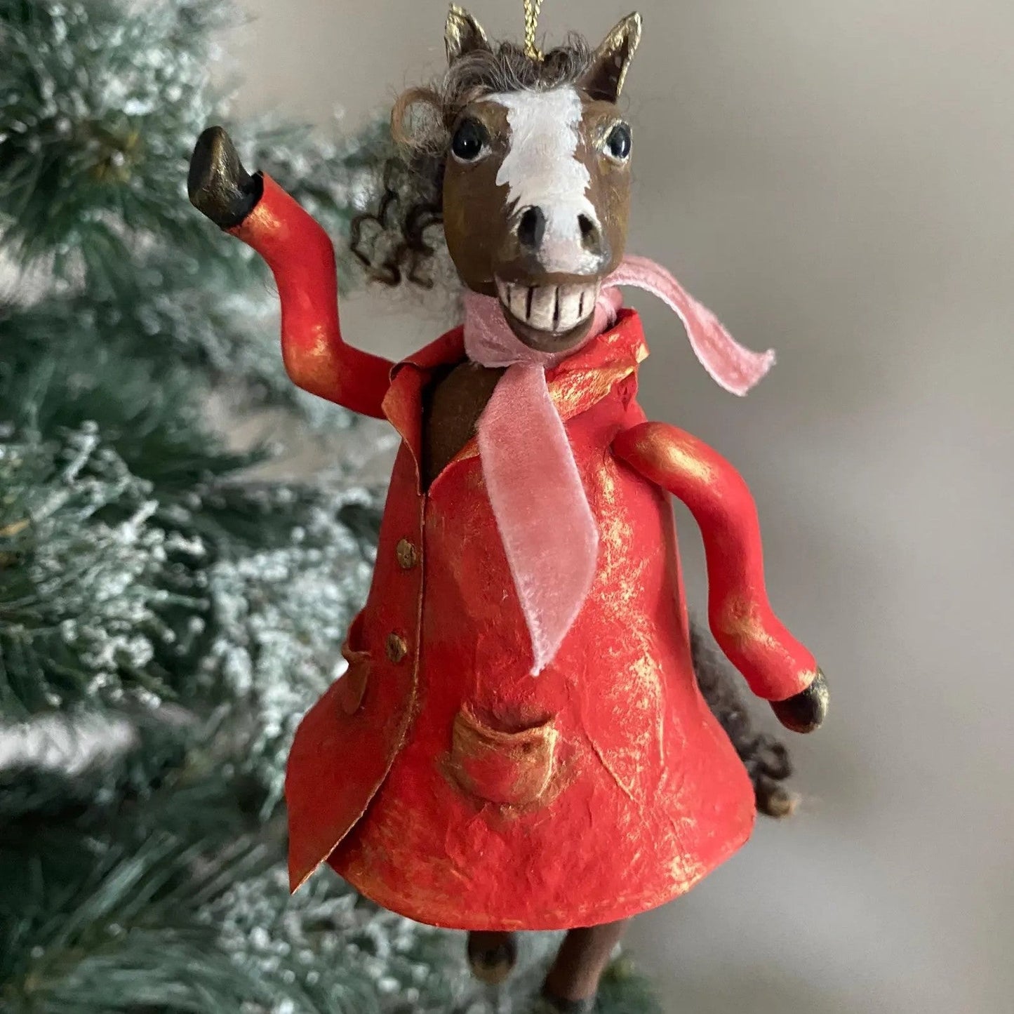 Handgemaakt Paarden Ornament van Gerecycled Papier