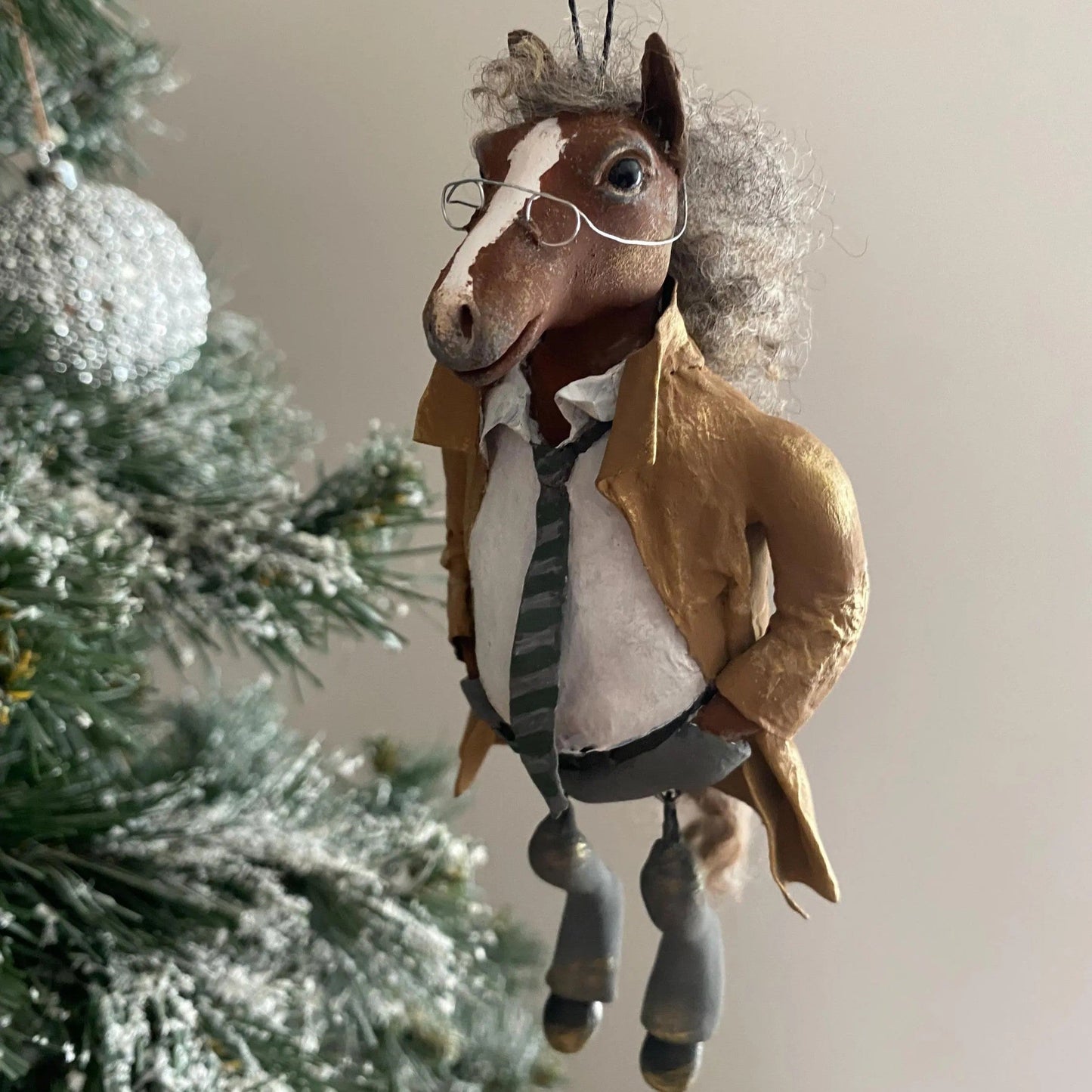 Handgemaakt Paarden Ornament van Gerecycled Papier