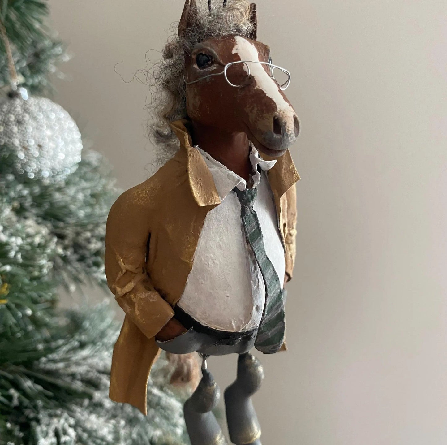 Handgemaakt Paarden Ornament van Gerecycled Papier