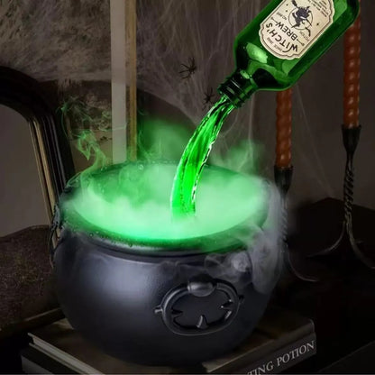 Halloween-Kessel-Dekor – Schwebende Trankflasche mit grünem Nebel Mivoza Deutschland