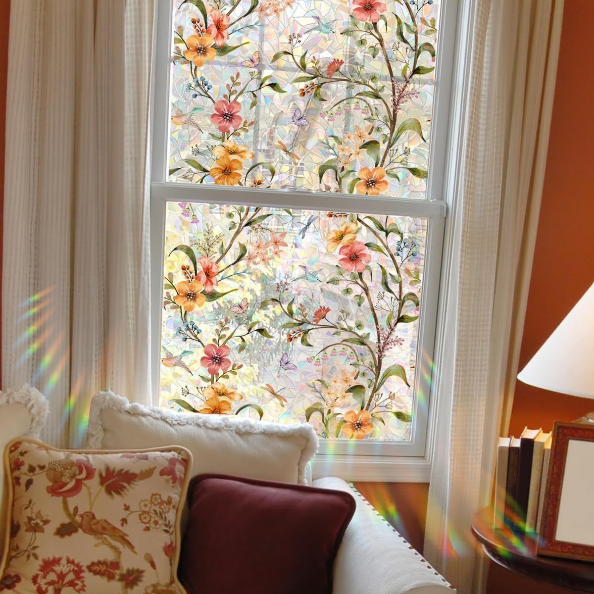 Colorful Floral Bouquet Window Sticker Mivoza Deutschland