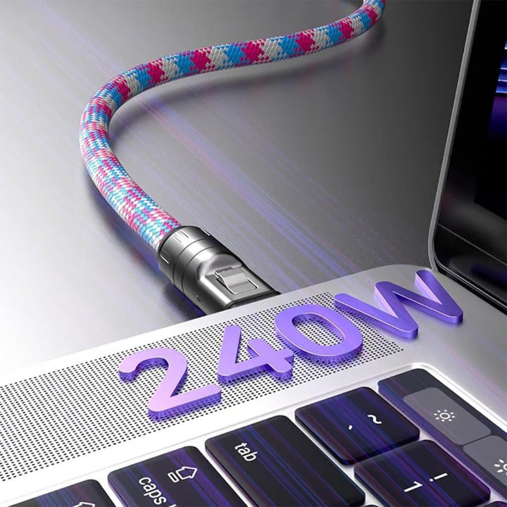 USB-C snel opladen telefoonkoord — koord en oplaadkabel in één