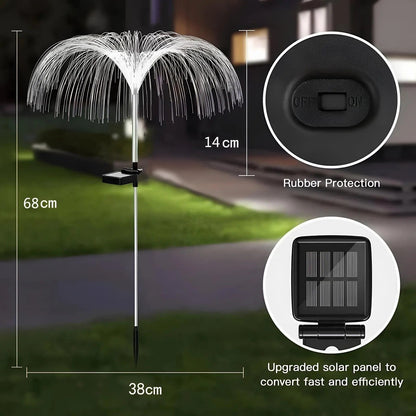 Solarbetriebene Garten-Qualle mit Farbwechsel – Solarbetriebene Deko-Leuchte Mivoza Deutschland