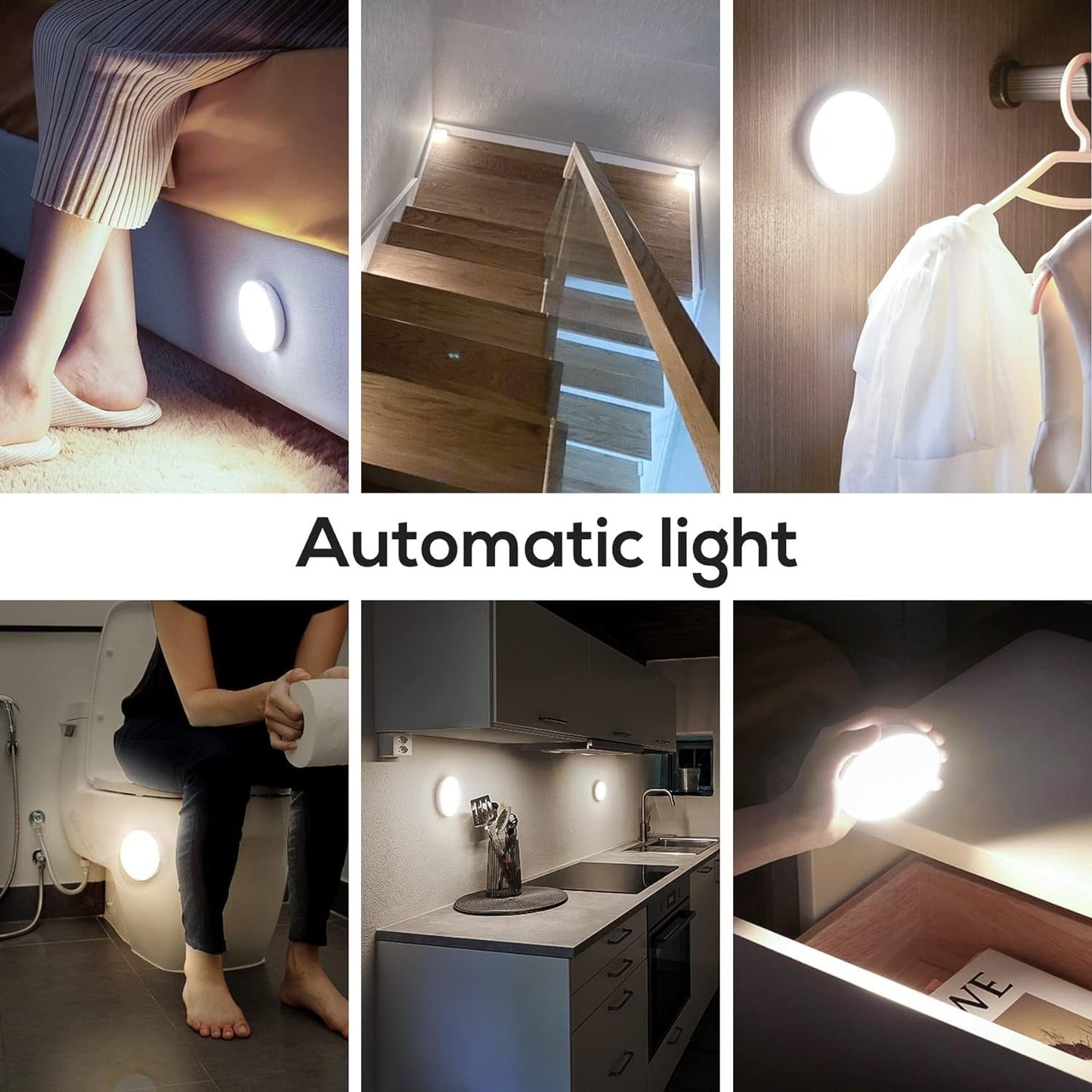 Nachtlampje met bewegingssensor — uw lichtgids voor donkere trappen en kamers 2-pack