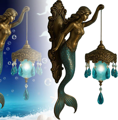 Barokke zeemeermin wandlamp — elegant en luxe voor woonruimtes