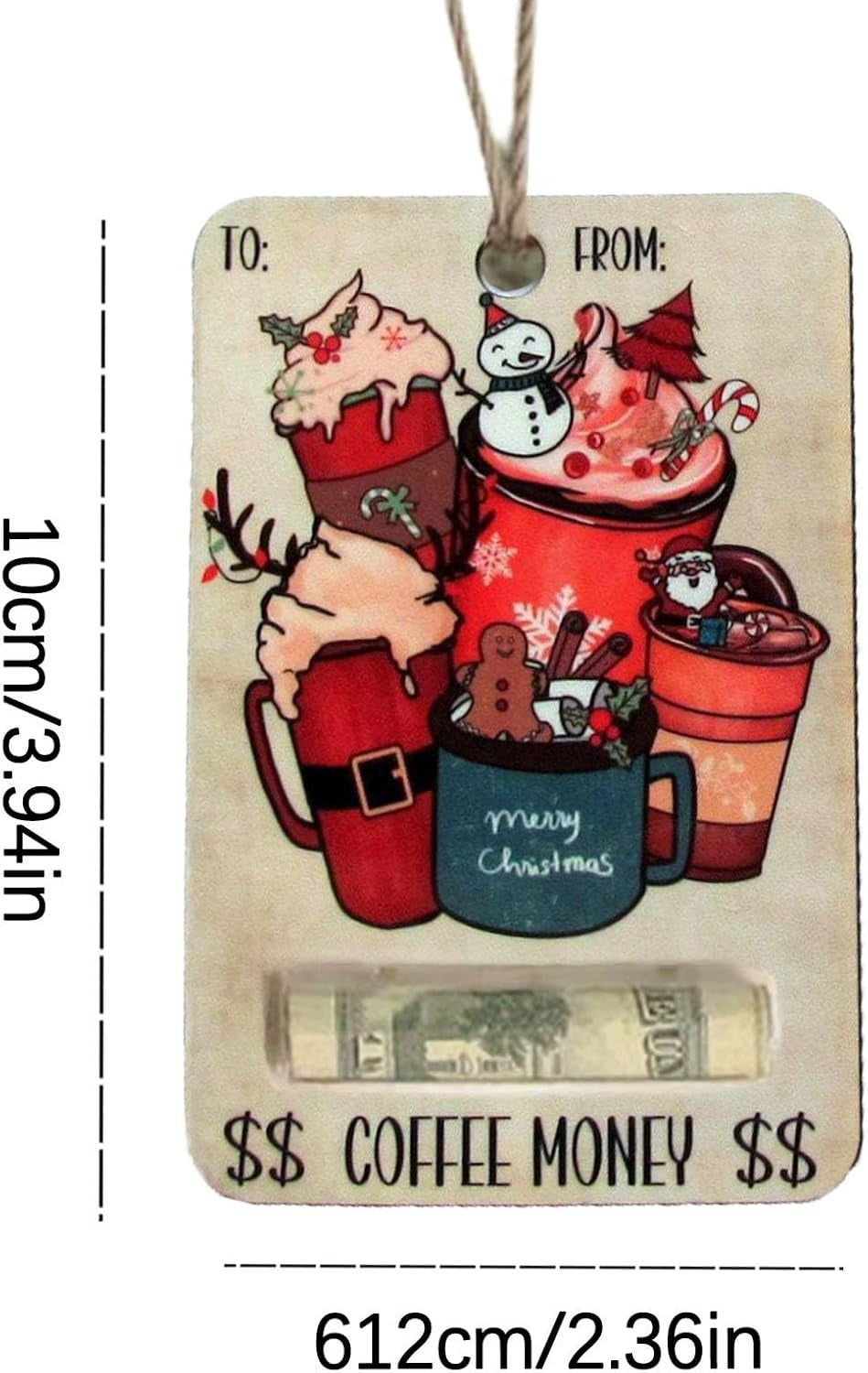 Geldkaart houder kerst — perfect voor contante cadeaus