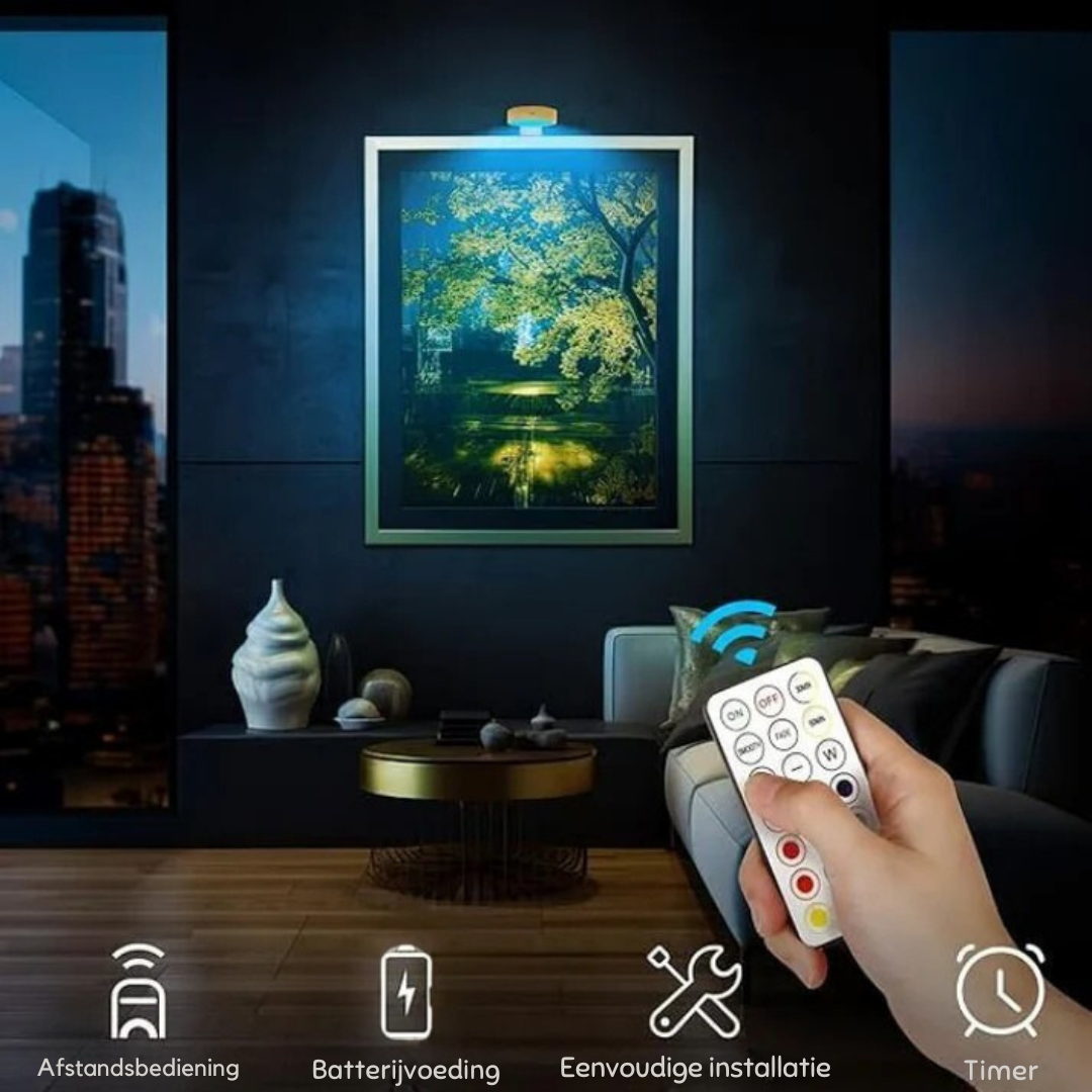 Magnetische LED-accentverlichting voor schilderijen