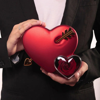 Sieradendoosje hart "Love Struck" — met geheime vak voor verlovings- of trouwring