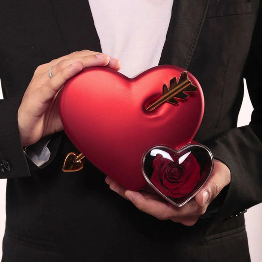 Sieradendoosje hart "Love Struck" — met geheime vak voor verlovings- of trouwring
