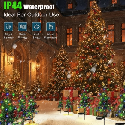 Solar kerstboompjes met warm licht – set van 2